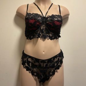 Black with Red underpadding Lingerie